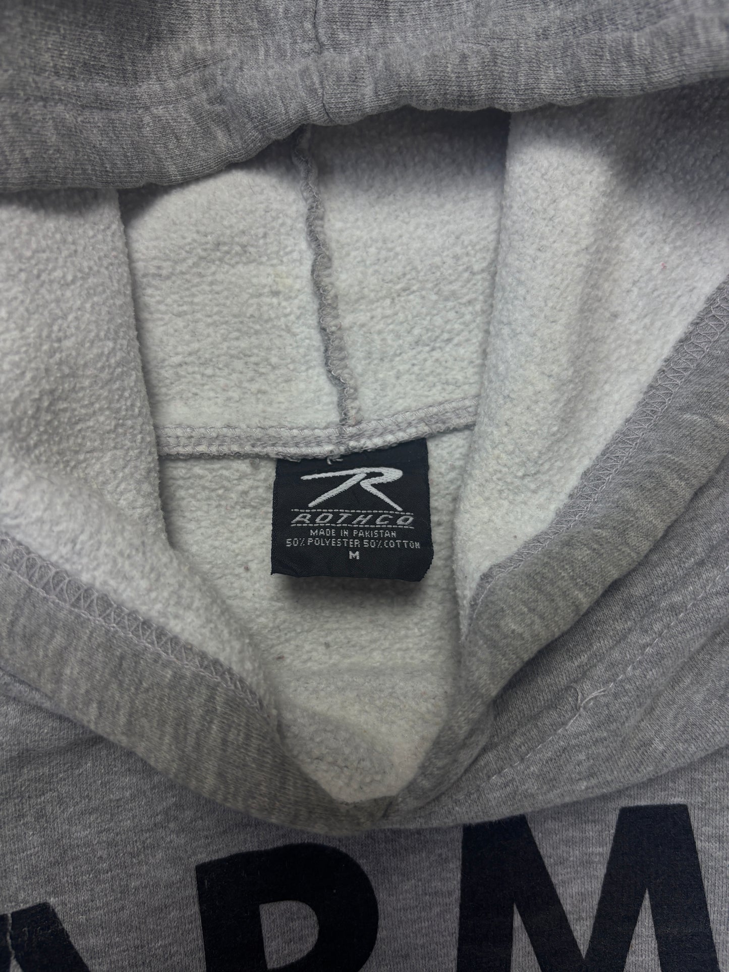 Vintage Washed Grey Army Hoodie