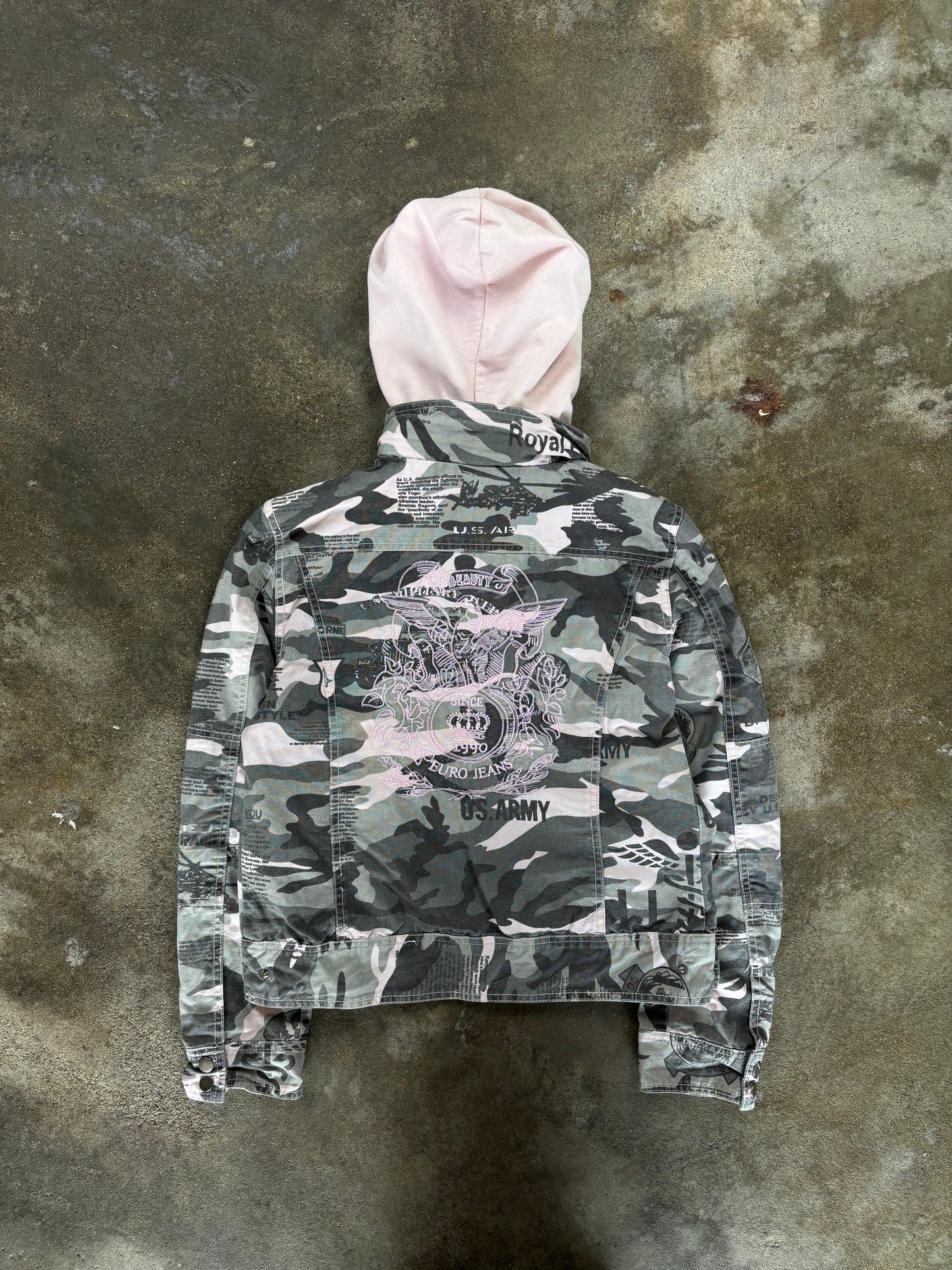 Vintage Camouflage Jeans jacke Women