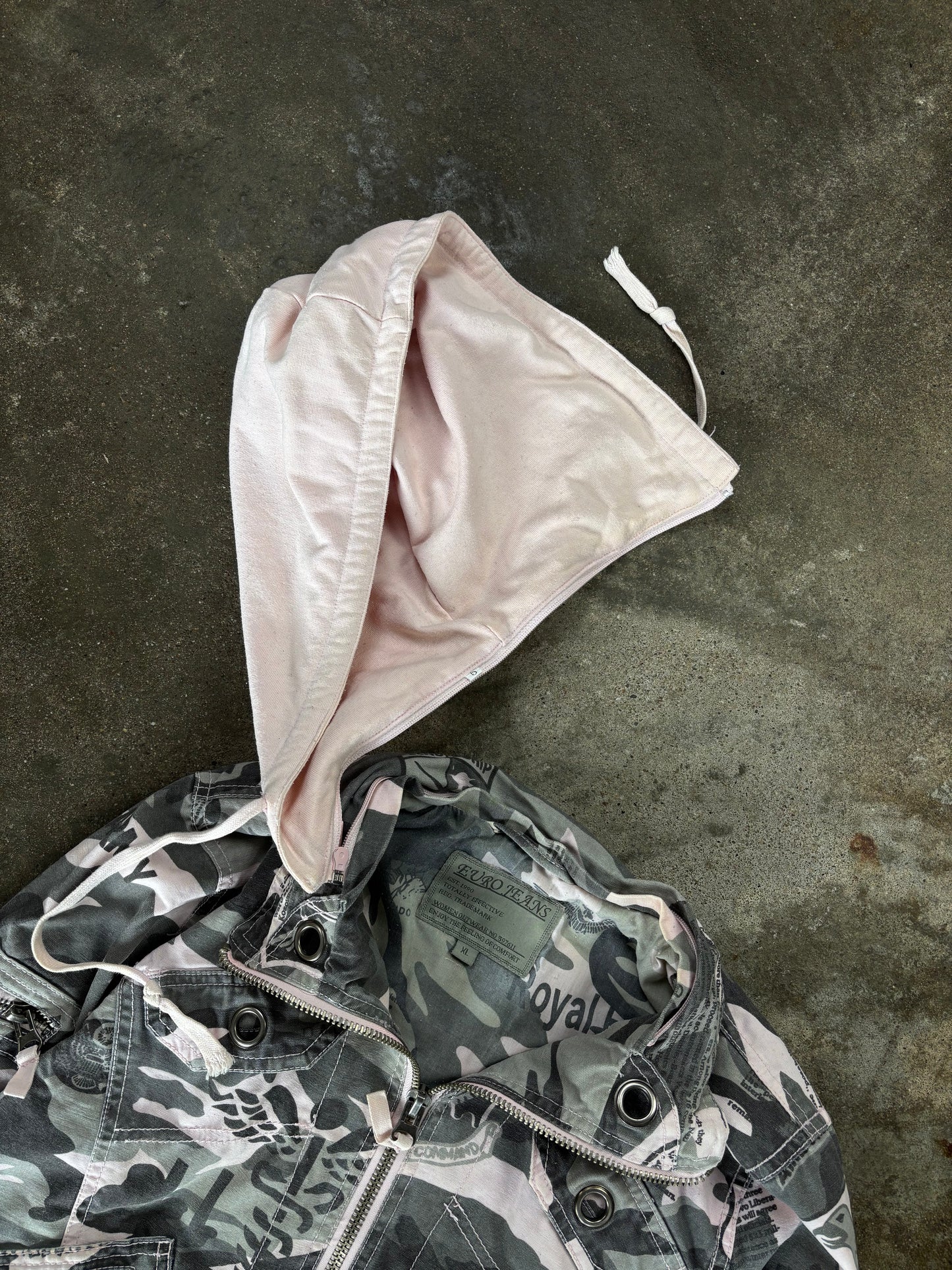 Vintage Camouflage Jeans jacke Women