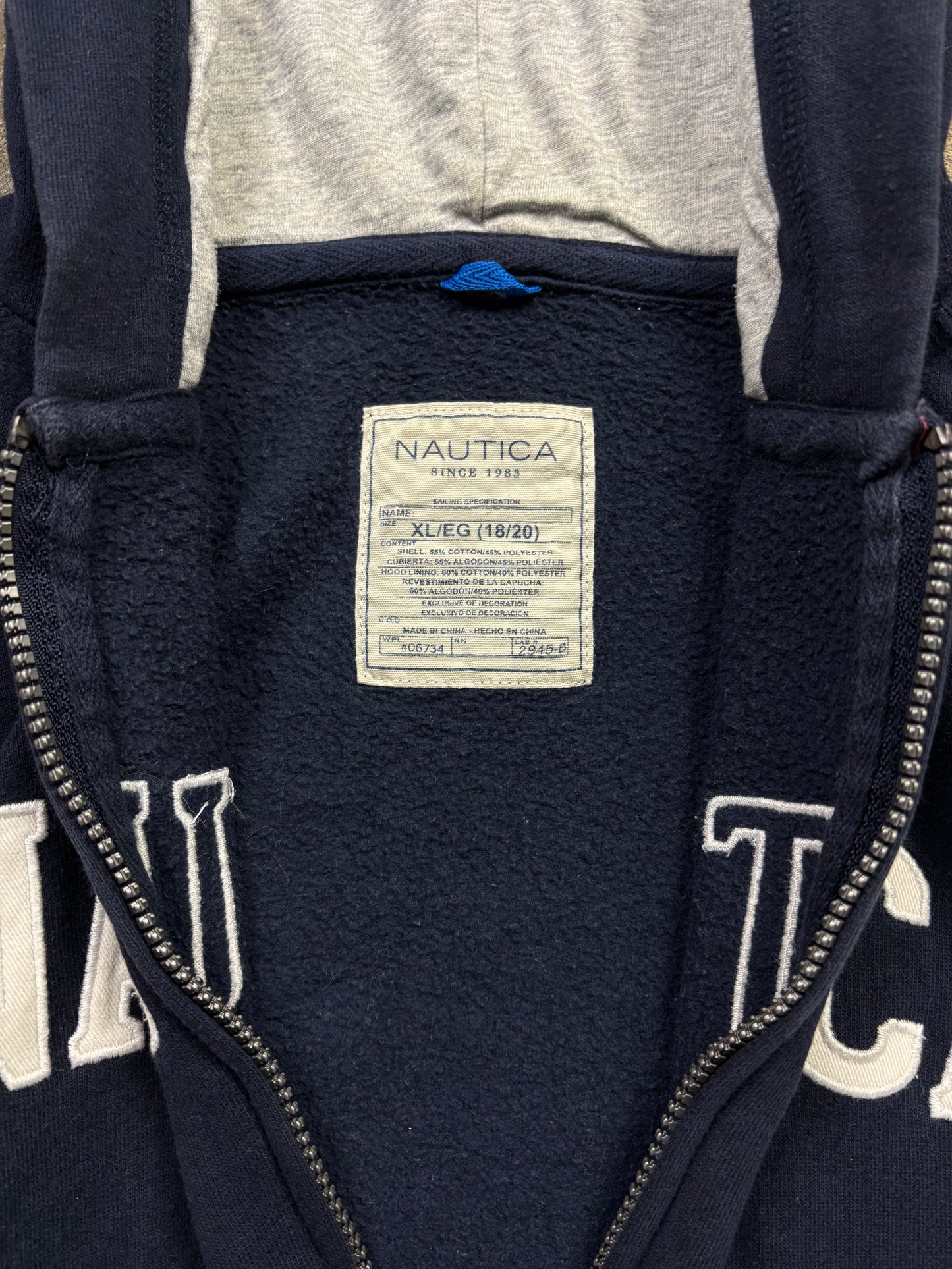Vintage Nautica Zip Hoodie