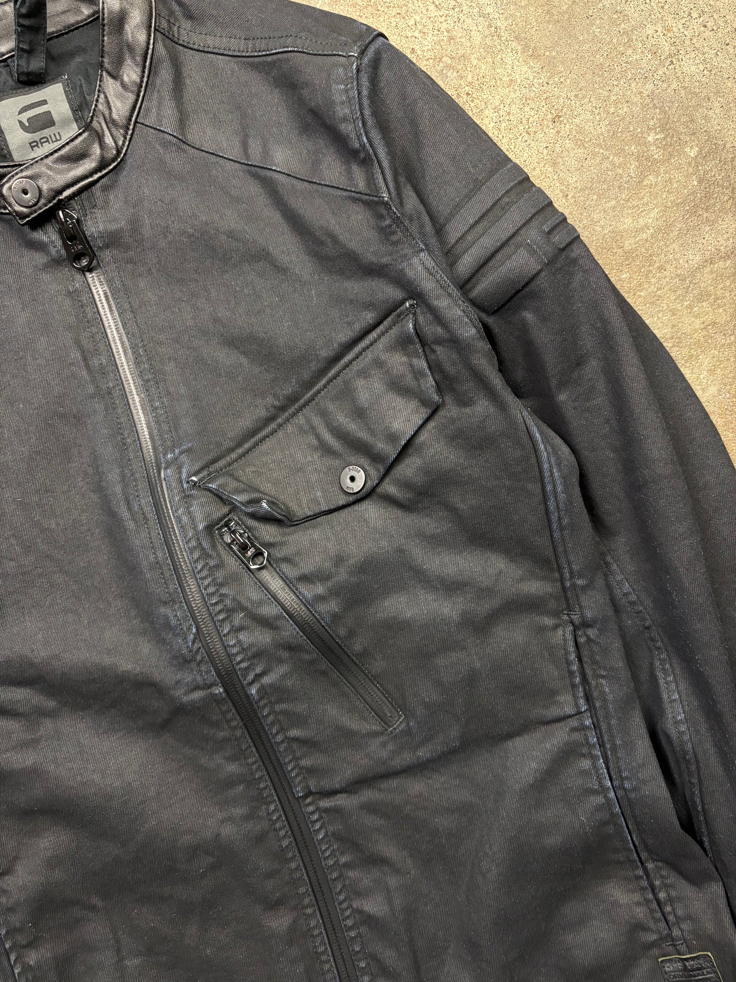 Vintage G-Star Waxed Denim Jacket Size M