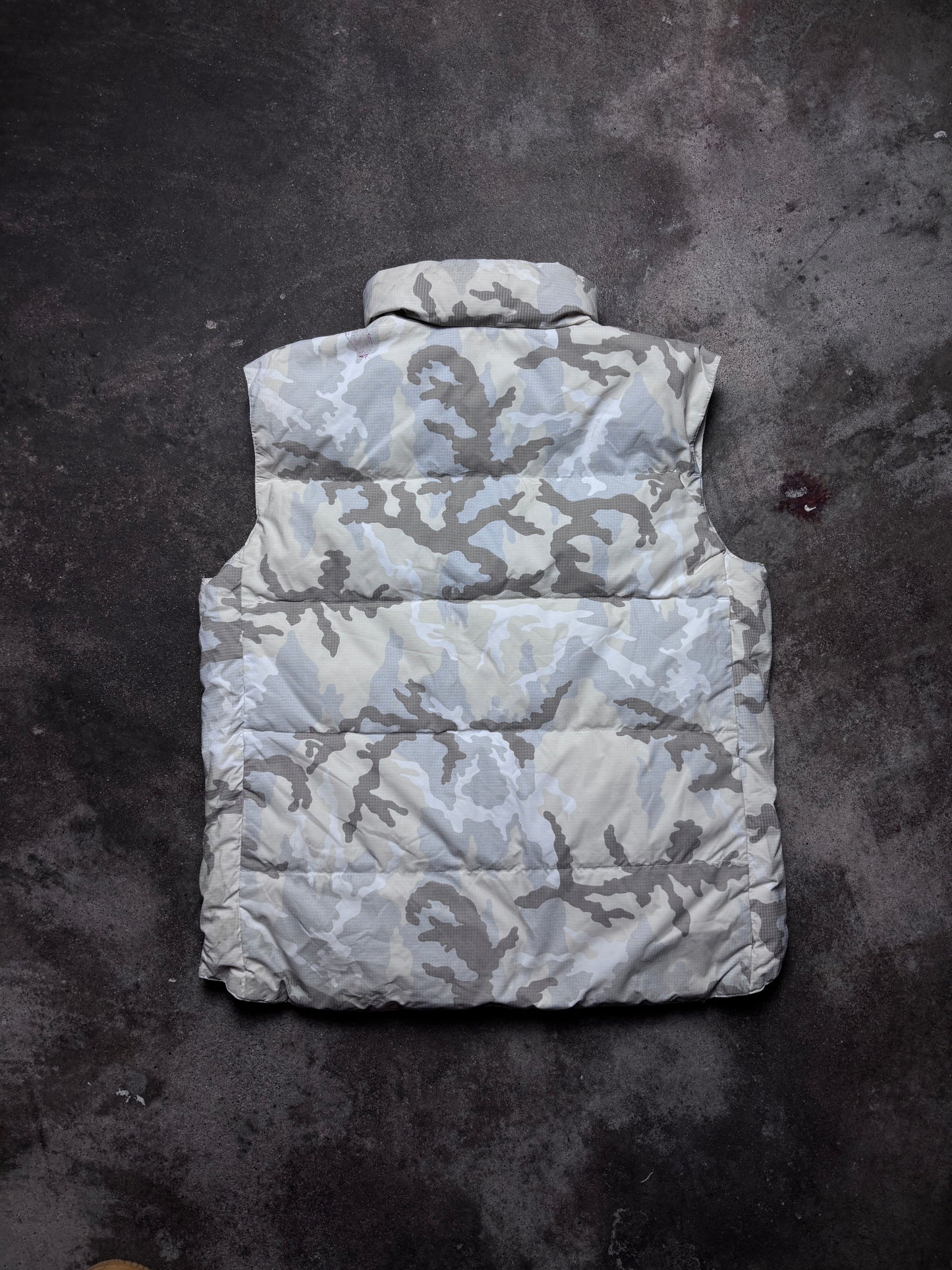Vintage Snow Camouflage Puffer Vest