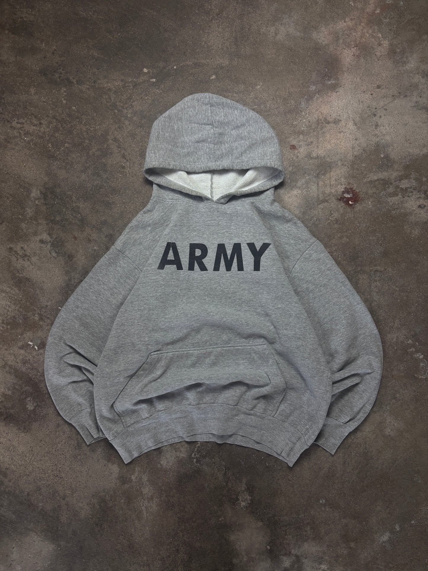 Vintage Washed Grey Army Hoodie