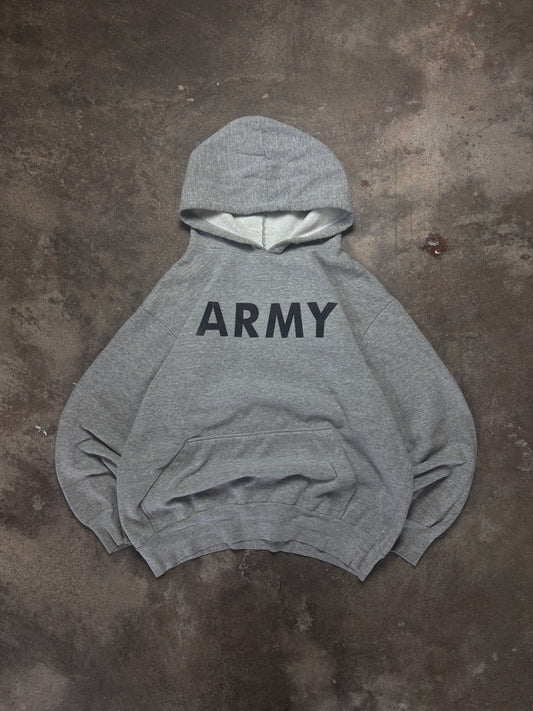 Vintage Washed Grey Army Hoodie