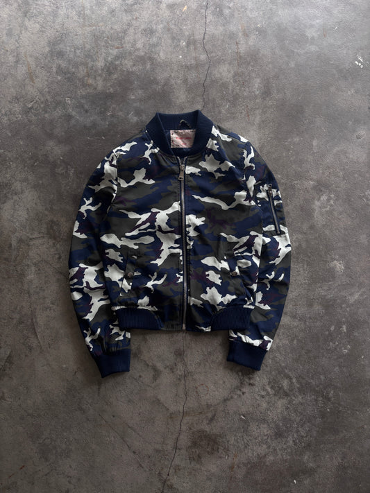 Vintage "Crazy Lover" Camouflage Bomberjacket