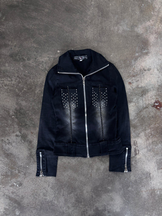 Vintage Jeansjacke mit Strass
