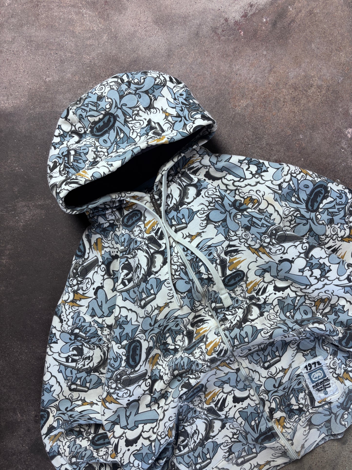 Vintage Skater Y2K Graffiti Hoodie