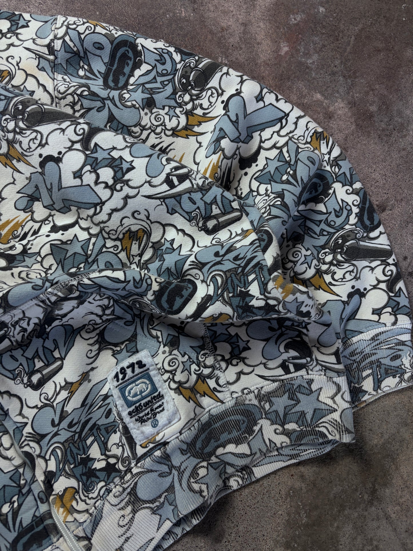 Vintage Skater Y2K Graffiti Hoodie