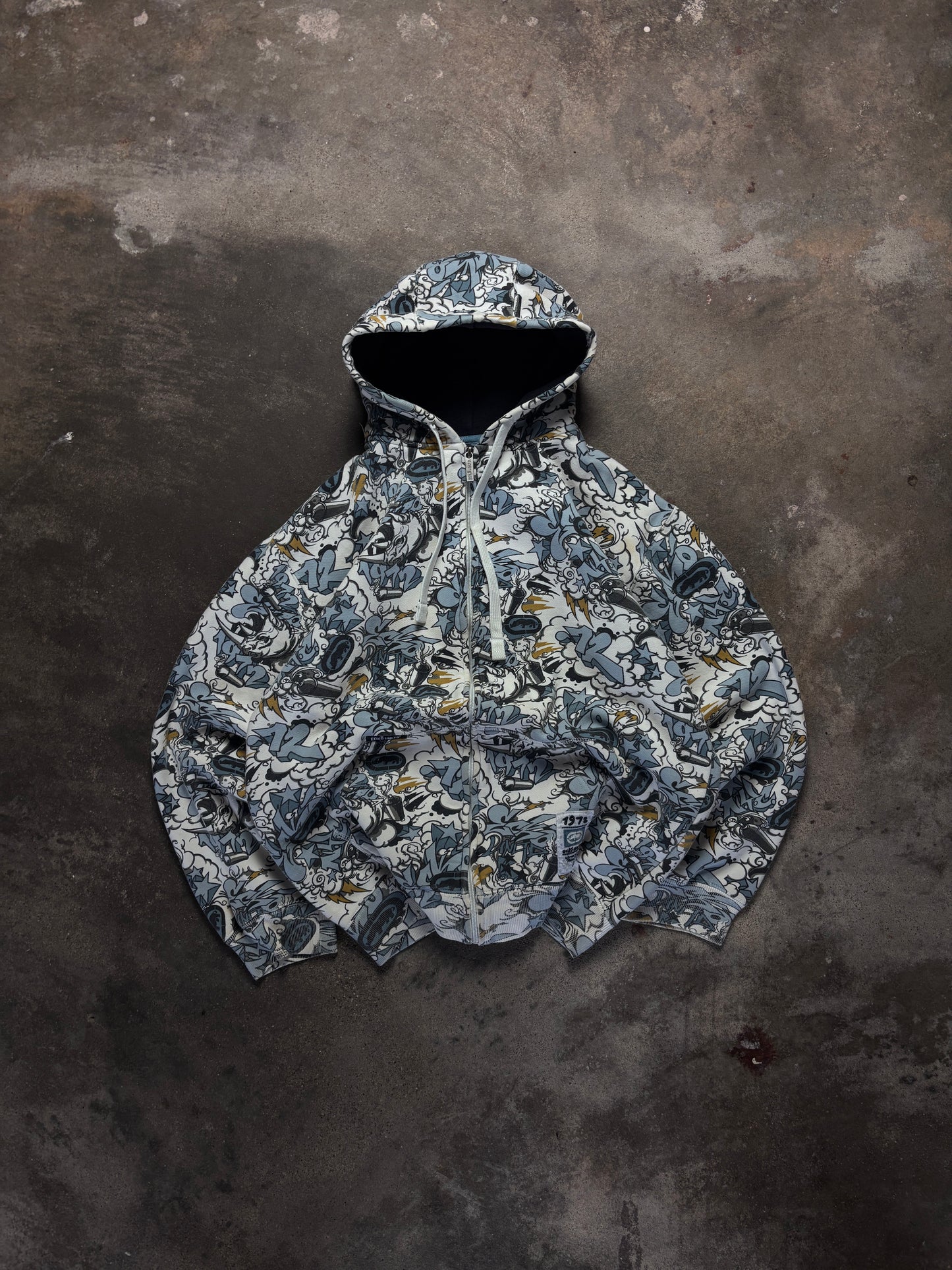 Vintage Skater Y2K Graffiti Hoodie