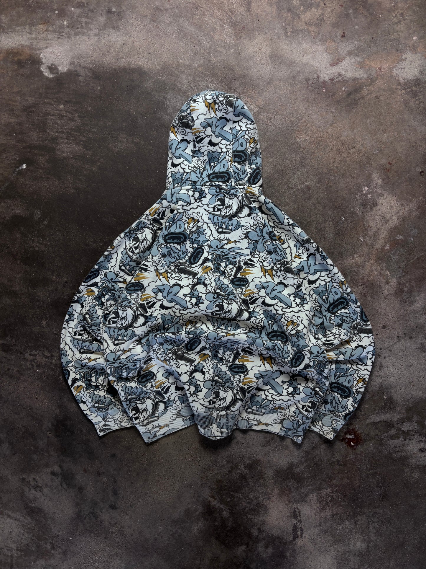 Vintage Skater Y2K Graffiti Hoodie