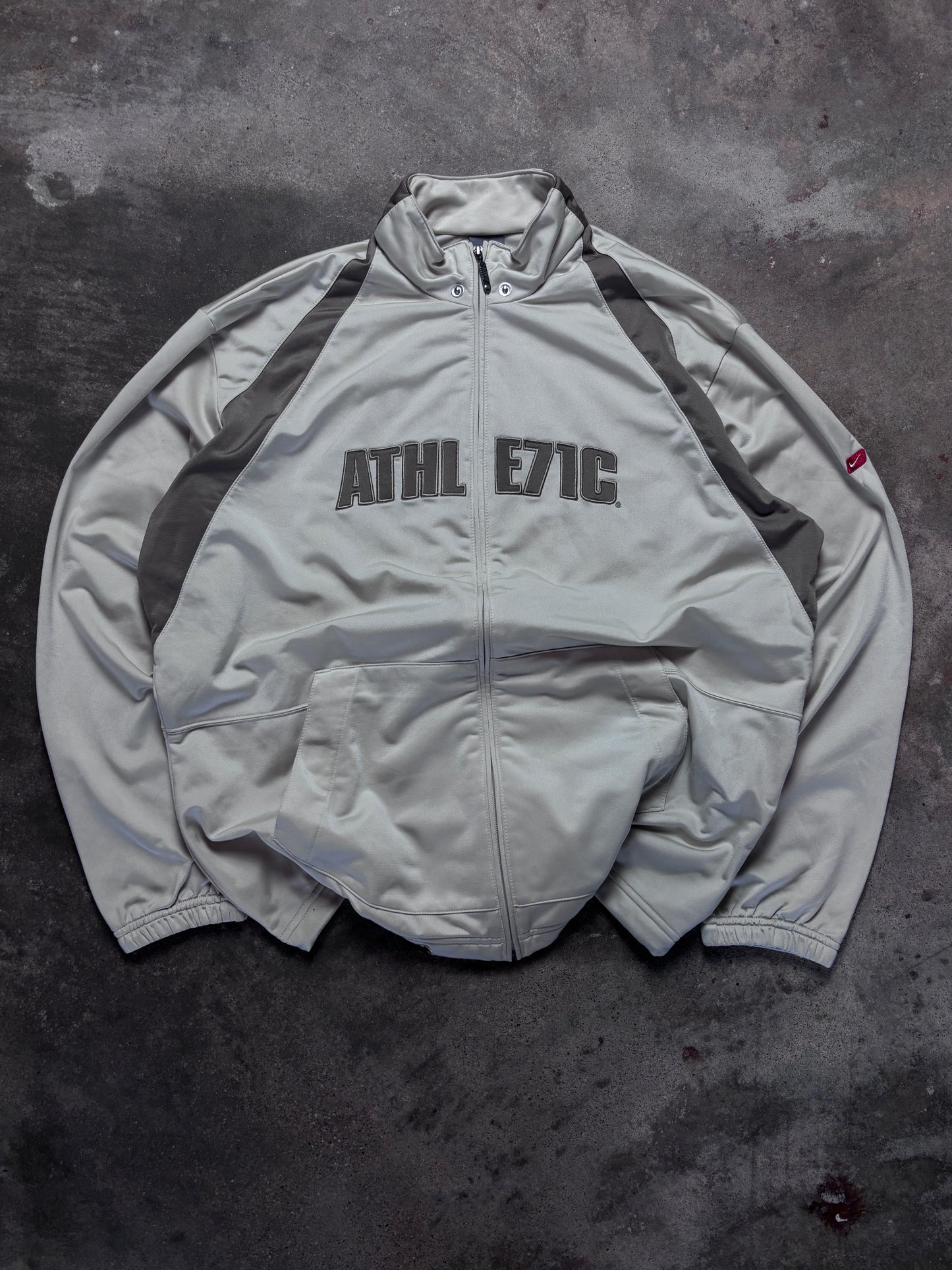 Vintage Athletic 71 Embroidered Spellout Cream Trackjacket