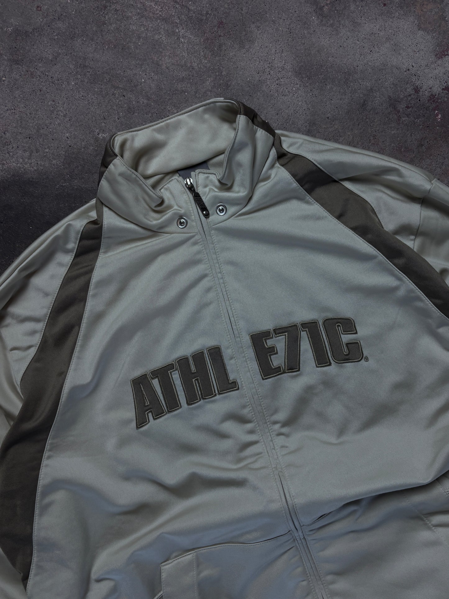 Vintage Athletic 71 Embroidered Spellout Cream Trackjacket