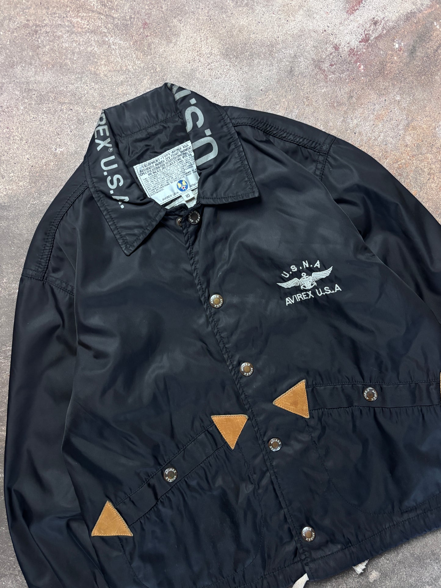 Vintage Avirex U.S.A. Marineblaue Windbreaker