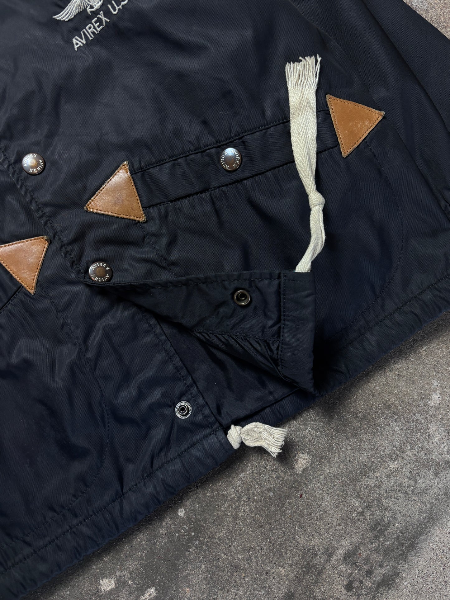 Vintage Avirex U.S.A. Marineblaue Windbreaker